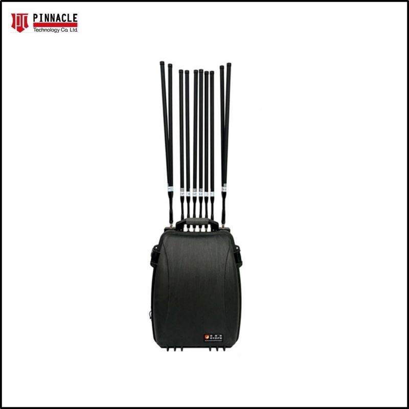 Banda completa VHF UHF Controle remoto Mochila do homem Mochila de sinal de bloqueador 2G 3G 4G 5G