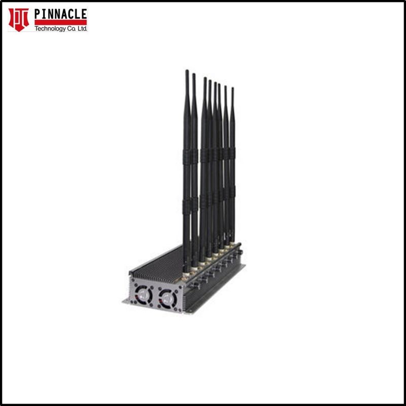 Potente 8 antenas Jammer Locker GPS Wi-Fi VHF UHF telefone celular e Wi-Fi Blocker 80W