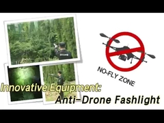 Forma de arma 8 Frequências UAVs / Drone Jammer bateria interna até 1,5 km
