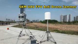 Tipo fixo ao ar livre UAV FPV Drone Detector Anti Drone JAMMER
