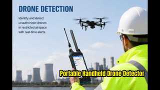 Detector de drone portátil profissional | 100–6000 MHz | Alcance de detecção de 1–3 km
