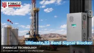 Jammer portátil de sinal de 32 W, 32 canais, controle de banda independente, interruptor DIP, 5G, WiFi, GPS, bloqueador de telefone